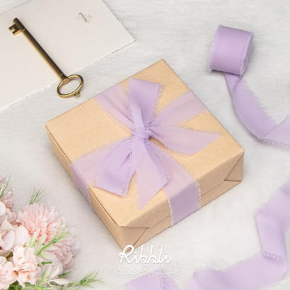 Lavender Chiffon Silk Ribbon (60 Foot)