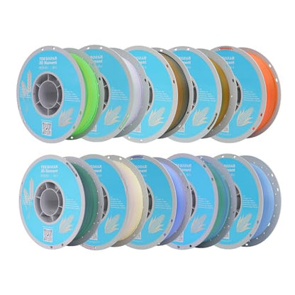 Matte Rainbow PLA 3D Printer Filament (10 .)