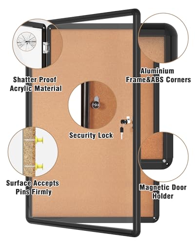 36"x24" Enclosed Bulletin Board
