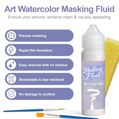 120ml Masking Fluid for Art Watercolor Painting (4.0577 Fl Oz)