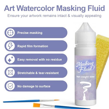 120ml Masking Fluid for Art Watercolor Painting (4.0577 Fl Oz)