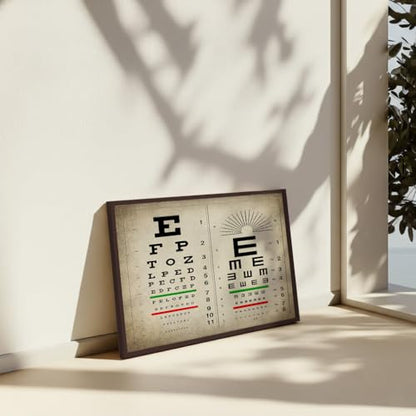 Vintage Eye Chart Canvas