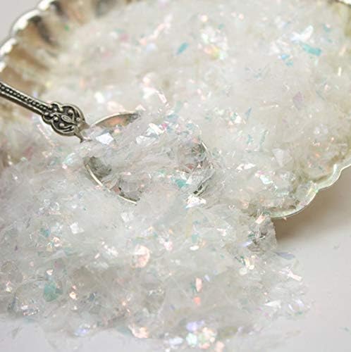 Snow White Flitter Flakes Iridescent Ice Glitter Flakes for Nail Art