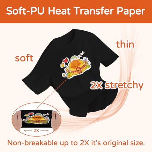 PU Heat Transfer Paper for T Shirts (50 Count)