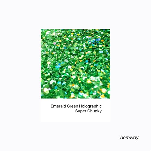 Resin Glitter Emerald Green Holographic 100g Super Chunky (3.5 Ounce)