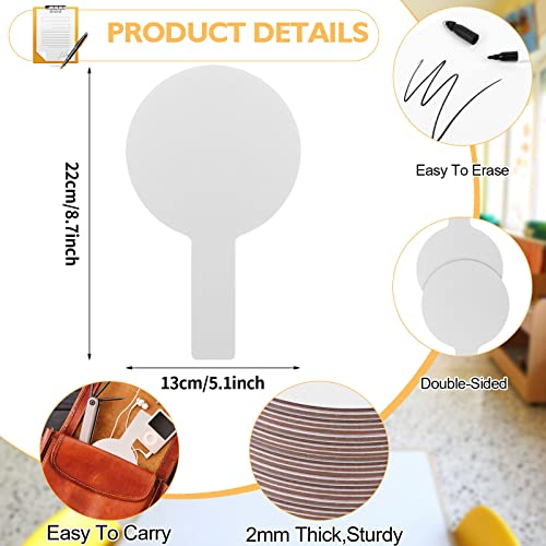 50 Pack Dry Erase Answer Paddles Handheld Paddles Mini White Boards (50 Count)