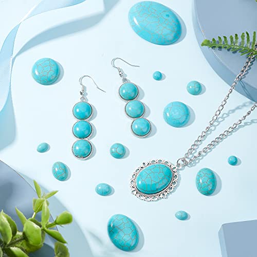 84pcs Synthetic Turquoise Stone Cabochons (84 Count)