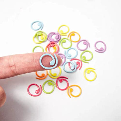 30PCS Metal Stitch Markers Helical (30 Count)