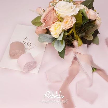 Pale Blush Pink Chiffon Ribbon 1 (60 Foot)