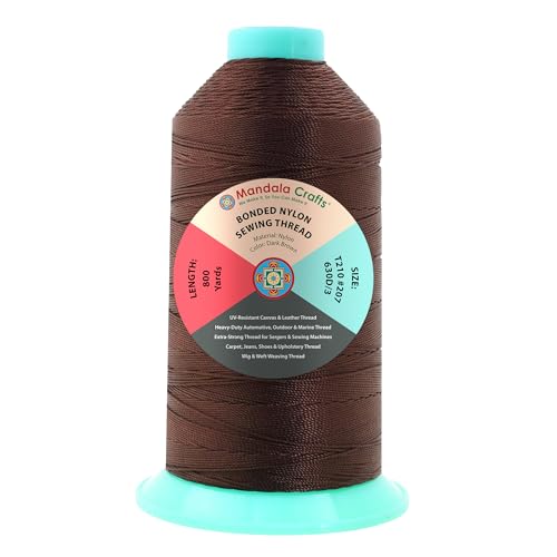 Size 207 630D T210 Dark Brown Bonded Nylon Thread