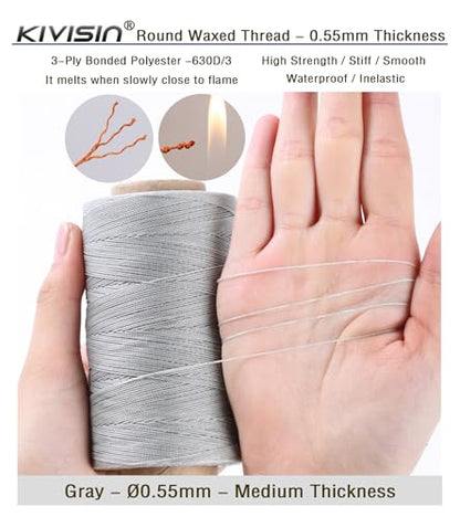 Sturdy Bonded Waxed Polyester Thread