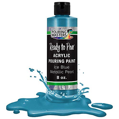 Pouring Masters Ice Blue Metallic Pearl Ready to Pour Acrylic Pouring Paint (8 Fl Oz)
