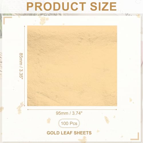 Gold Leaf Sheets for Art 3.7" x 3.4"