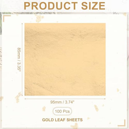 Gold Leaf Sheets for Art 3.7" x 3.4"
