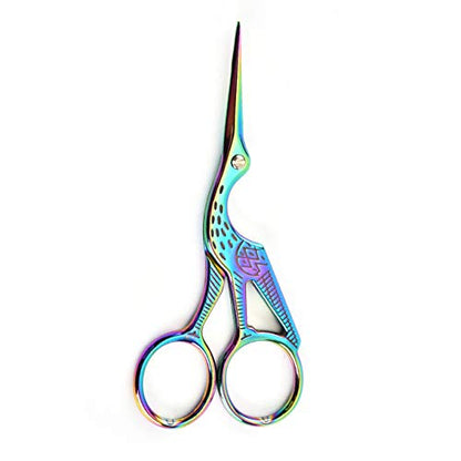 4PCS Vintage Stork Shape Sewing Scissors Stainless Steel Scissors (2 Count)