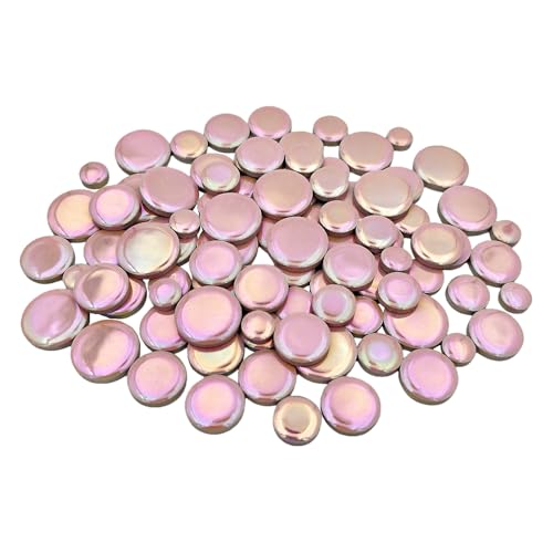 200g Iridescent Round Mosaic Tiles for Crafts Bulk