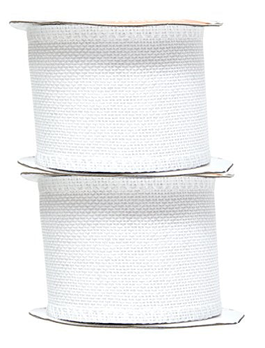 2 1 2 Inch Wide White Burlap Ribbon for Crafts (16 Count)