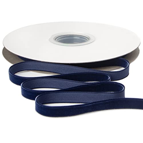 Polyester Navy Velvet Ribbon
