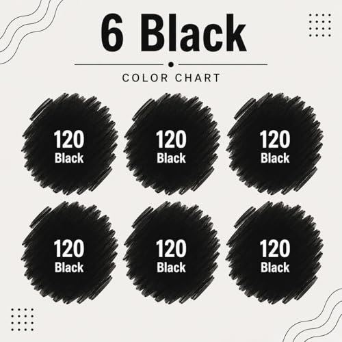 6 Pack Black Alcohol Markers (6 Count)