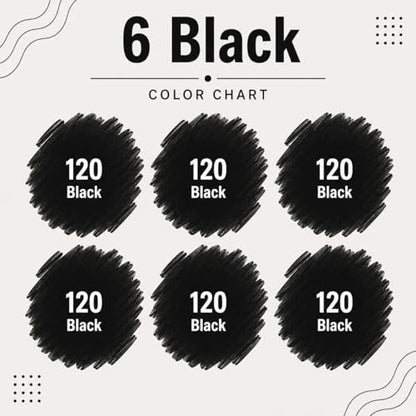 6 Pack Black Alcohol Markers (6 Count)