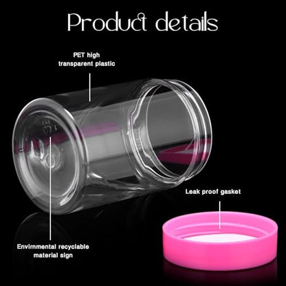12 Pack 4 oz Plastic Container Jars with Lids Round Clear Travel Cosmetic Container Slime Jars for Toiletries (12 Count)