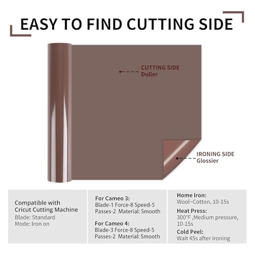 Heat Transfer Vinyl Mocha HTV Rolls