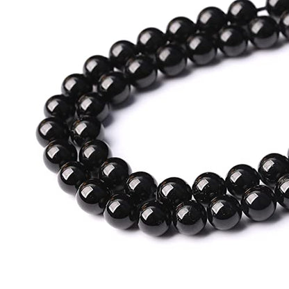 90pcs 4mm AAAA Natural Black Tourmaline Gemstone Beads Round Loose Beads for Jewelry Making DIY Bracelet Necklace