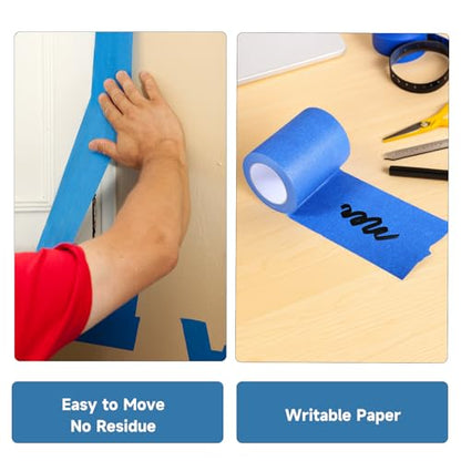 Wide Blue Painters Tape 9 Inch x 55 Yards Masking Tape (165 Foot)