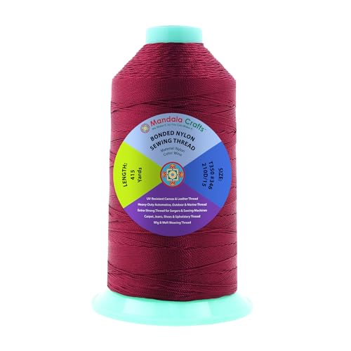 Size 346 210D T350 Wine Bonded Nylon Thread