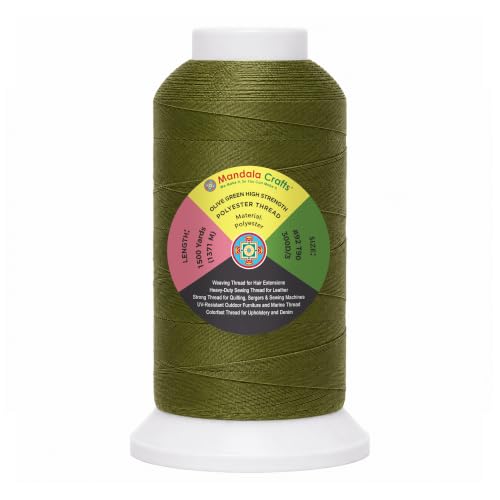 Olive Green Tex 90 Upholstery Polyester Heavy Duty Thread