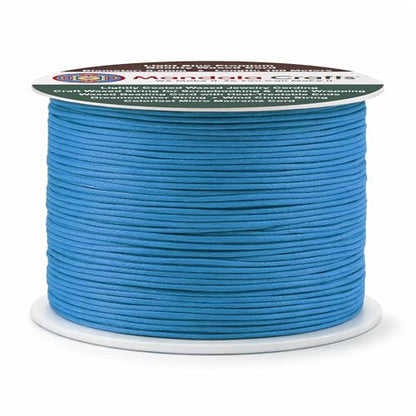 0.5mm Light Blue Waxed Cord