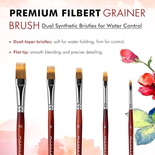 5pcs Dual Layer Grainer Brush Set (5 Count)