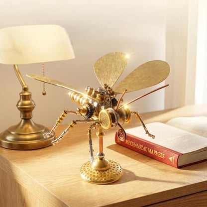 Steampunk Mechanical Insect Butterfly 3D Metal Puzzle Model Kits for Adults 150+ Parts Stunning Desk Decor Christmas & Birthday Gift for Men Adults Hobbyists