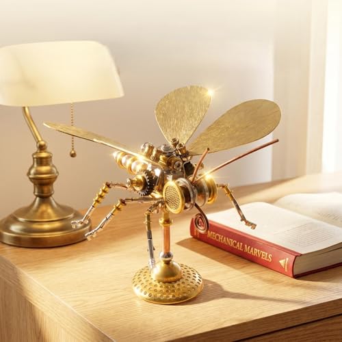 Steampunk Mechanical Insect Butterfly 3D Metal Puzzle Model Kits for Adults 150+ Parts Stunning Desk Decor Christmas & Birthday Gift for Men Adults Hobbyists