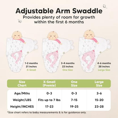 3pk Organic Swaddles for Newborns Girls (3 Count)