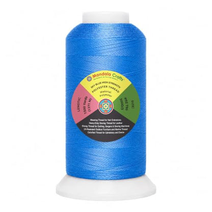 Sky Blue Tex 90 Polyester Heavy Duty Thread for Upholstery
