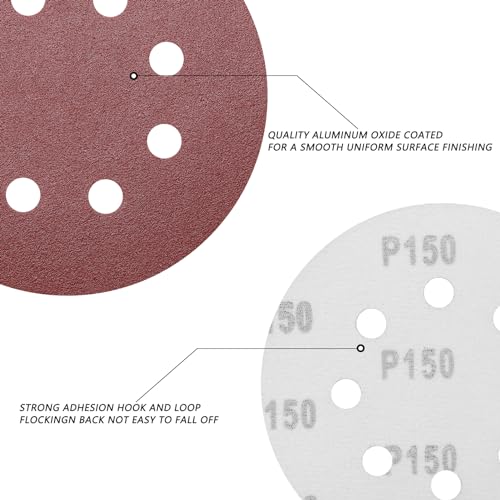 5 Inch 150 Grit Sanding Discs (50 Count)