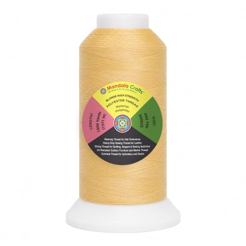 Blonde Tex 90 Polyester Heavy Duty Thread for Upholstery