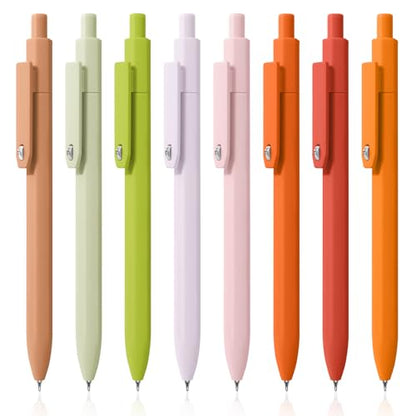 Gel Pens 8 Pcs 0.5mm Black Ink Pens Fine Point Smooth Writing Pens