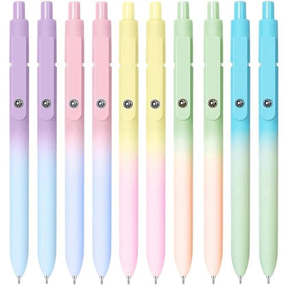 Gel Pens 10PCS 0.7mm Gel Pens Black Ink Fine Point Smooth Writing Pens (10 Count)