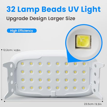 200g UV Resin Kit with Large Light 32 Beads for Jewelry Making