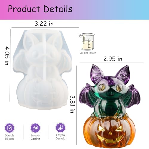 Halloween Bat Pumpkin Resin Mold