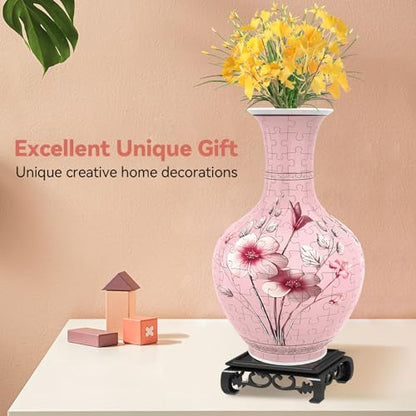 3D Puzzle Vase for Adults with 164 Plastic Pieces