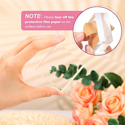 8 Pcs Acrylic Display Block Clear Cube 2 x 2 x 1 Inch