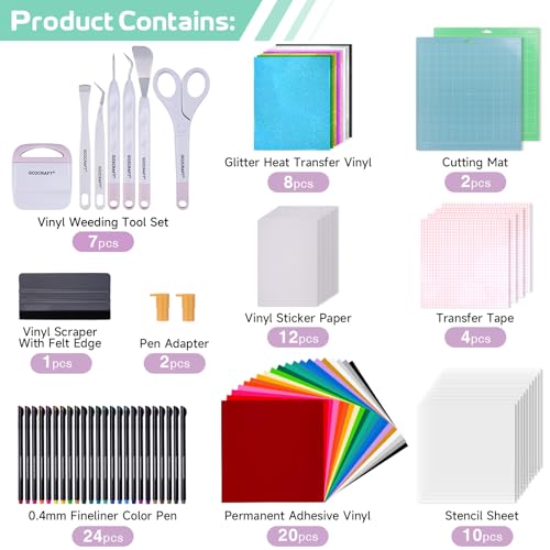 All-in-One Accessories Bundle, 90Pcs Ultimate Tools and Vinyl