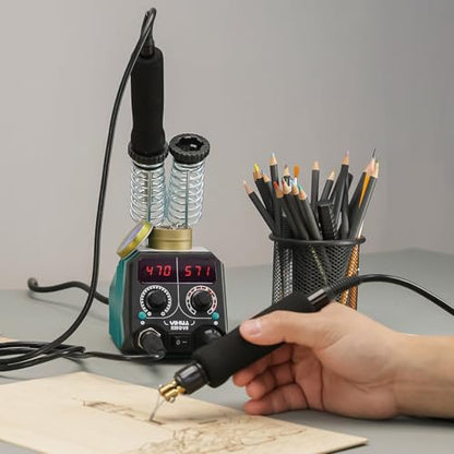 939D VII Pyrography Tool Wood Burning Pen Kit Station 2 (87 Count)