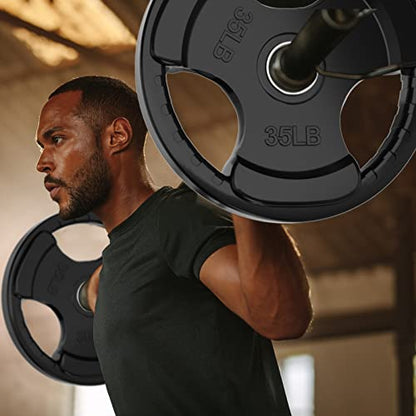 Olympic Rubber Grip Weight Plates (16 Count)
