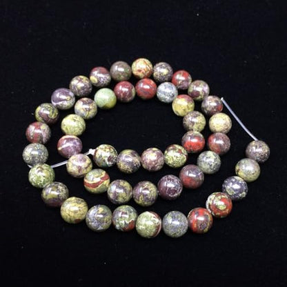 70pcs Adabele Natural Dragon Blood Jasper Gemstone 10mm Round Beads (68 Count)