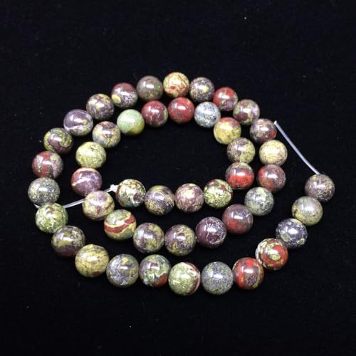 90pcs Adabele Natural Dragon Blood Jasper Gemstone 8mm Round Beads (92 Count)