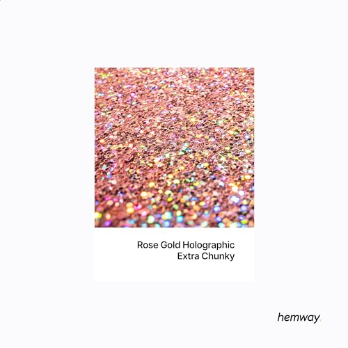Resin Glitter Rose Gold Holographic 100g Extra Chunky (3.5274 Ounce)